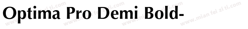 Optima Pro Demi Bold字体转换